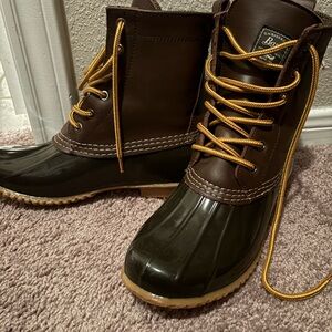 Bass Brown and Black Winter Rain Boots